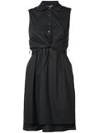 Derek Lam 10 Crosby Twist Effect Dress, Women's, Size: 4, Black, Cotton