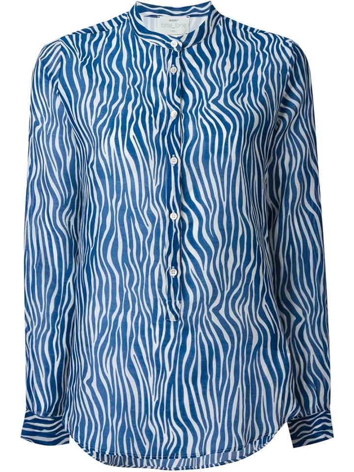 Forte Forte Wavy Stripe Print Blouse