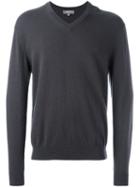 N.peal 'the Burlington' V-neck Pullover, Men's, Size: Large, Grey, Cashmere