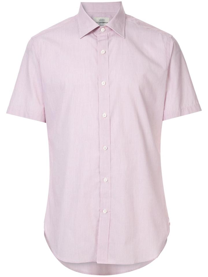 Kent & Curwen Short-sleeve Fitted Shirt - Pink