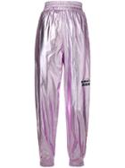 Msgm Msgm X Diadora Metallic Track Trousers - Pink & Purple