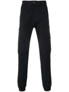 Stone Island Side Pocket Tapered Trousers - Black