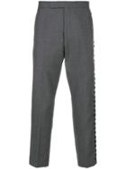 Thom Browne Button-up Side Seam Solid Wool Twill Mid-rise Trouser -
