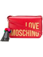 Love Moschino Logo Print Crossbody Bag - Red