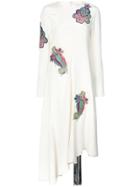Tibi Paisley Patch Asymmetric Dress - White