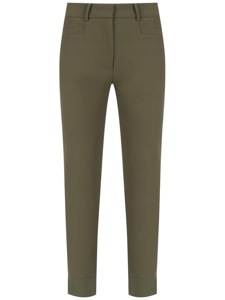 Egrey Cropped Skinny Trousers - Green
