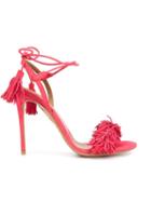 Aquazzura Wild Thing Sandals, Women's, Size: 9, Pink/purple, Suede