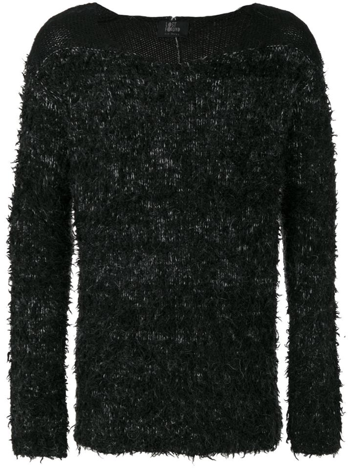 Lost & Found Ria Dunn Frayed Jumper - Black