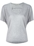 Acne Studios V-neck T-shirt, Women's, Size: Small, Grey, Lyocell