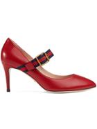 Gucci Sylvie Leather Pump - Red