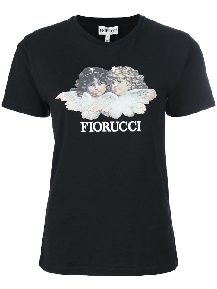 Fiorucci Vintage Angels Print T-shirt - Black