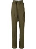 Tom Ford Tie High Waist Trousers - Green