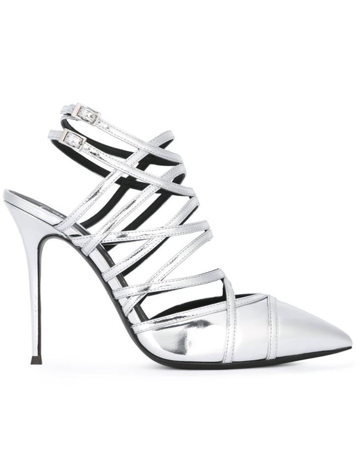 Giuseppe Zanotti Design Caged Stiletto Sandals - Metallic