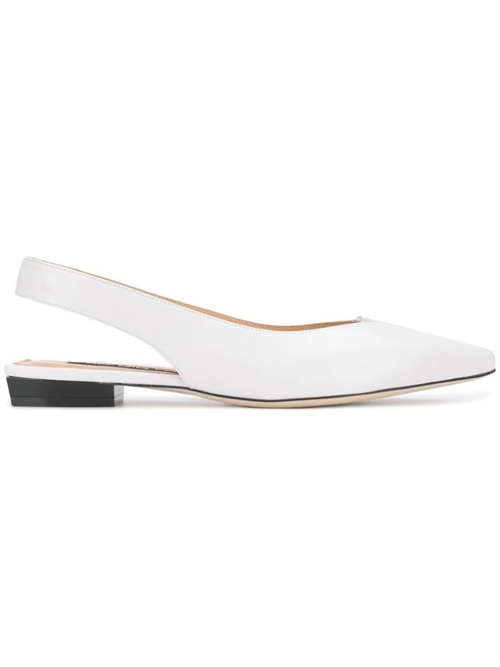 Sergio Rossi Low-heel Ballerina Shoes - White