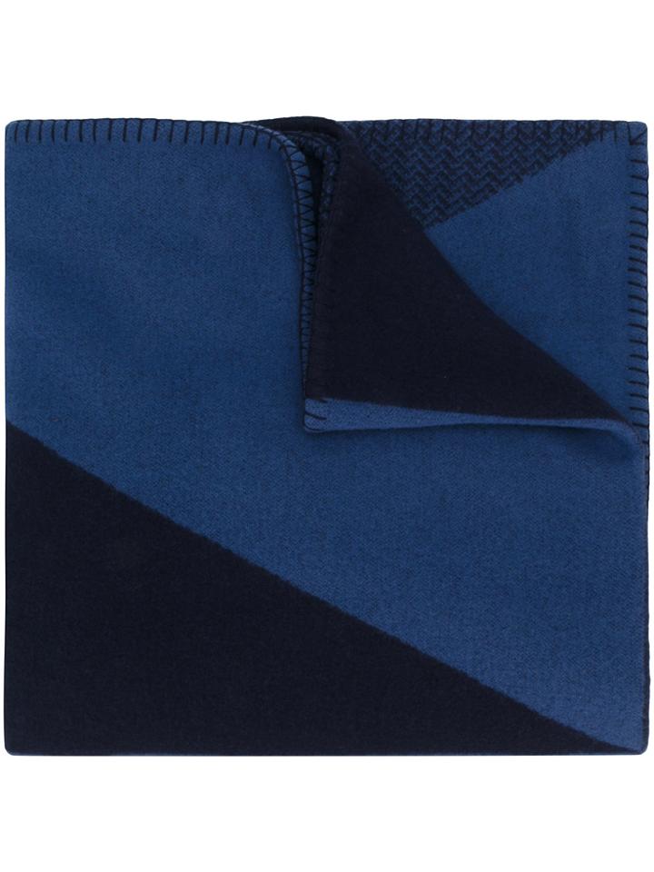 Pringle Of Scotland Lion Blanket Scarf - Blue