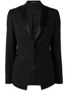 Tagliatore Open Front Blazer, Women's, Size: 46, Black, Wool