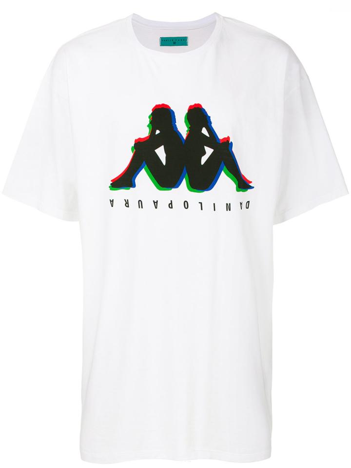 Paura Paura X Kappa Logo Print T-shirt - White