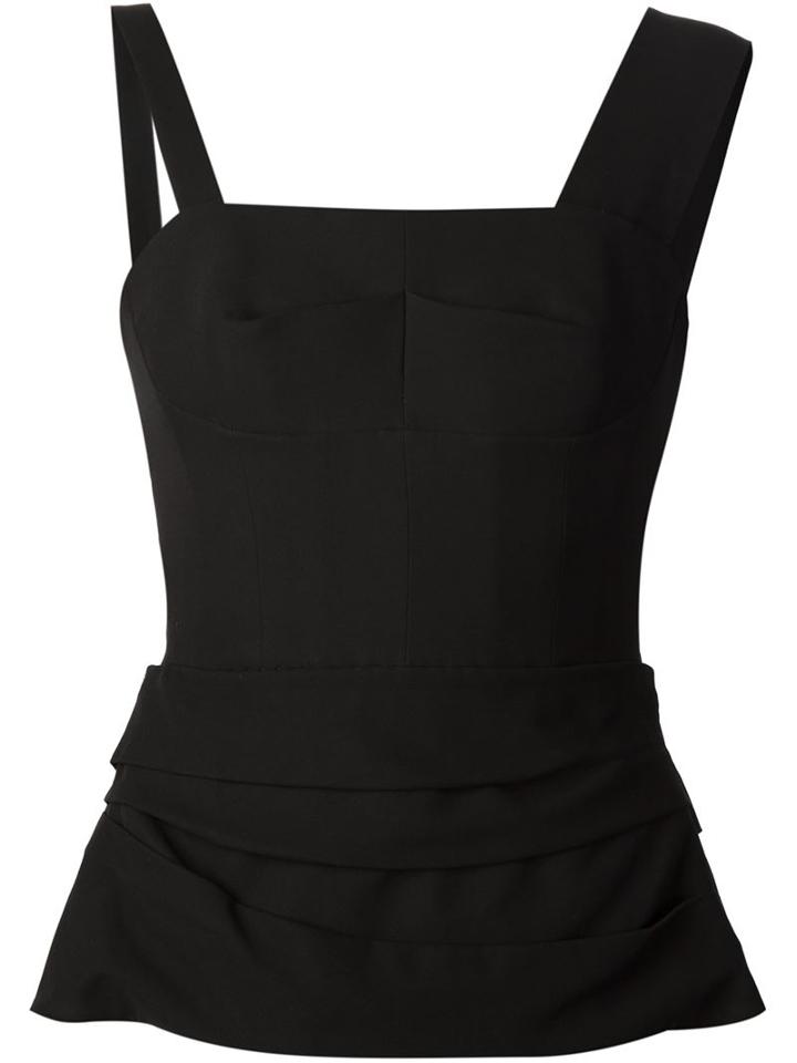 Vera Wang Crepe Bustier Top
