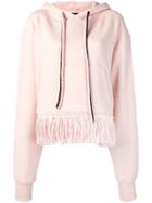 Alanui Fringe Hem Hoodie - Pink