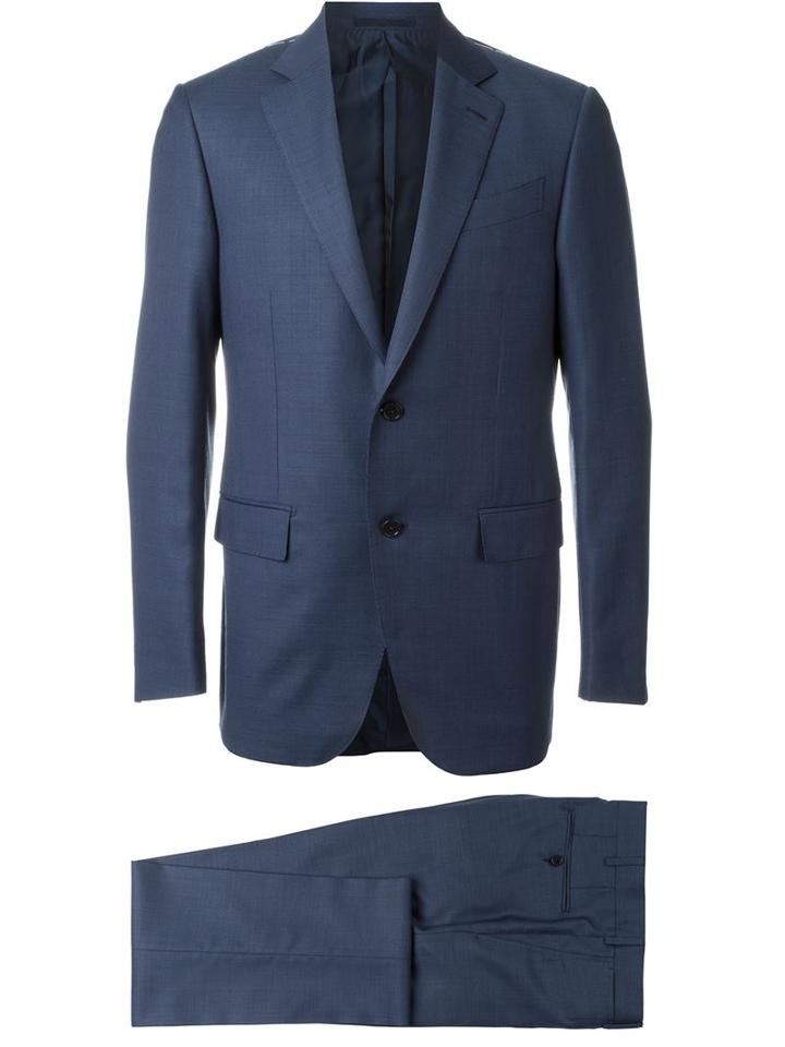 Ermenegildo Zegna Two Piece Suit, Men's, Size: 56, Blue, Cupro/wool
