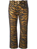 Kenzo Tiger Stripe Cropped Trousers
