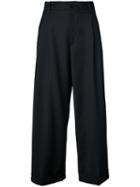 Facetasm - Cropped Pants - Women - Polyester/polyurethane/wool - 2, Black, Polyester/polyurethane/wool