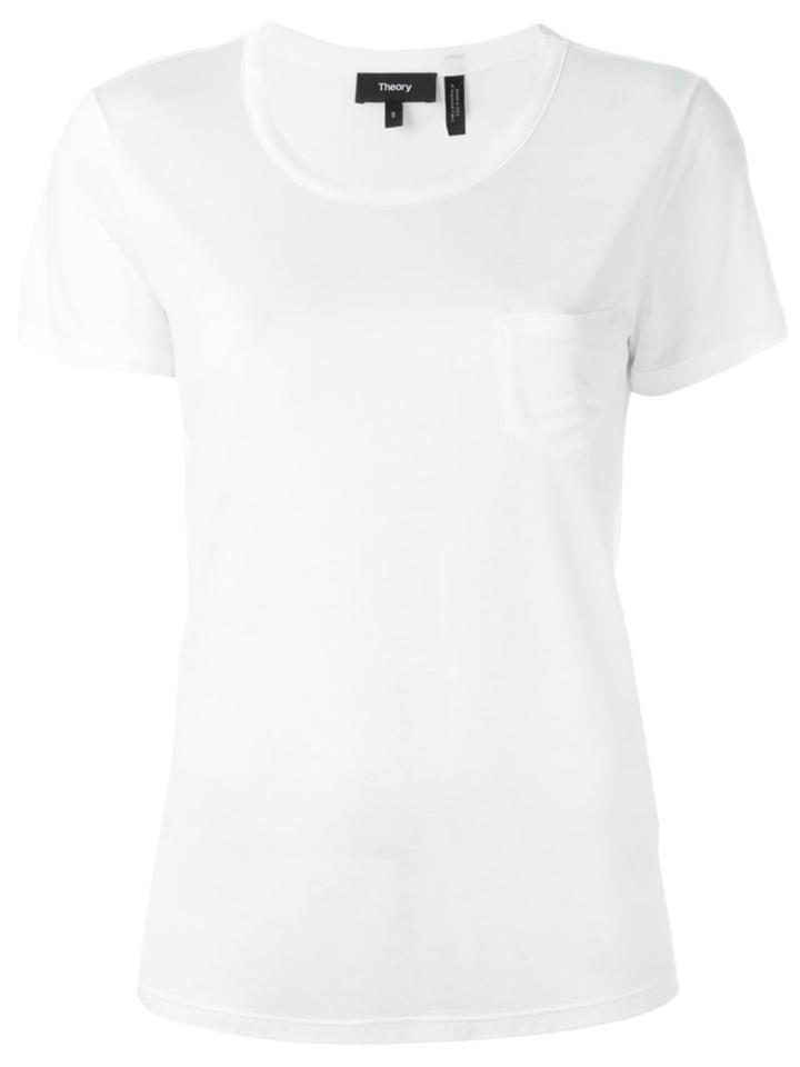 Theory Drapey T-shirt, Women's, Size: M, White, Viscose