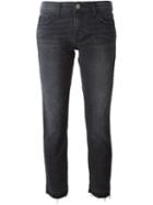 Current/elliott The Cropped Jeans, Women's, Size: 24, Black, Cotton/spandex/elastane