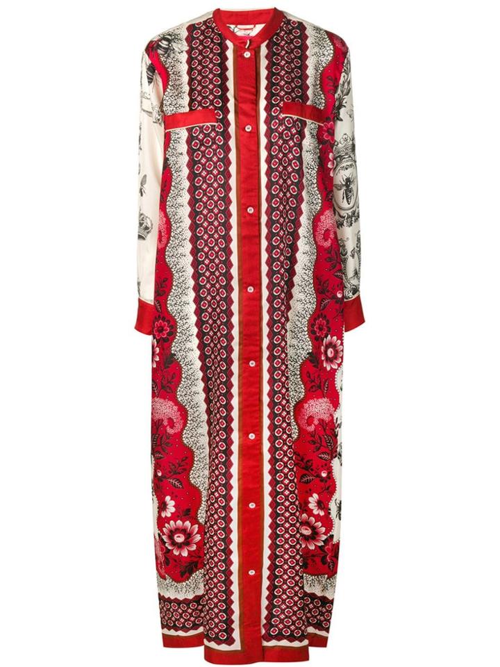 F.r.s For Restless Sleepers Mixed Print Shirt Dress - Red