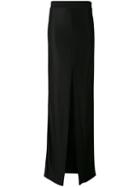 Mugler - Slit Detail Long Length Skirt - Women - Polyamide/spandex/elastane/viscose - 36, Black, Polyamide/spandex/elastane/viscose