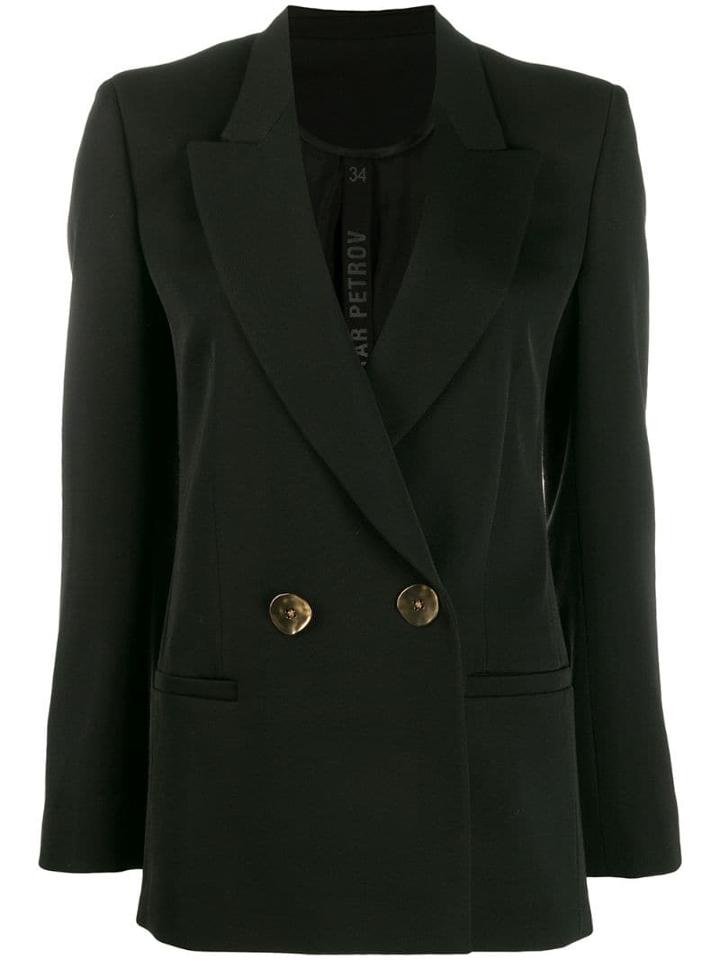 Petar Petrov Double Breasted Blazer - Black