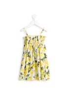 Dolce & Gabbana Kids Lemon Print Dress, Girl's, Size: 10 Yrs, Yellow/orange