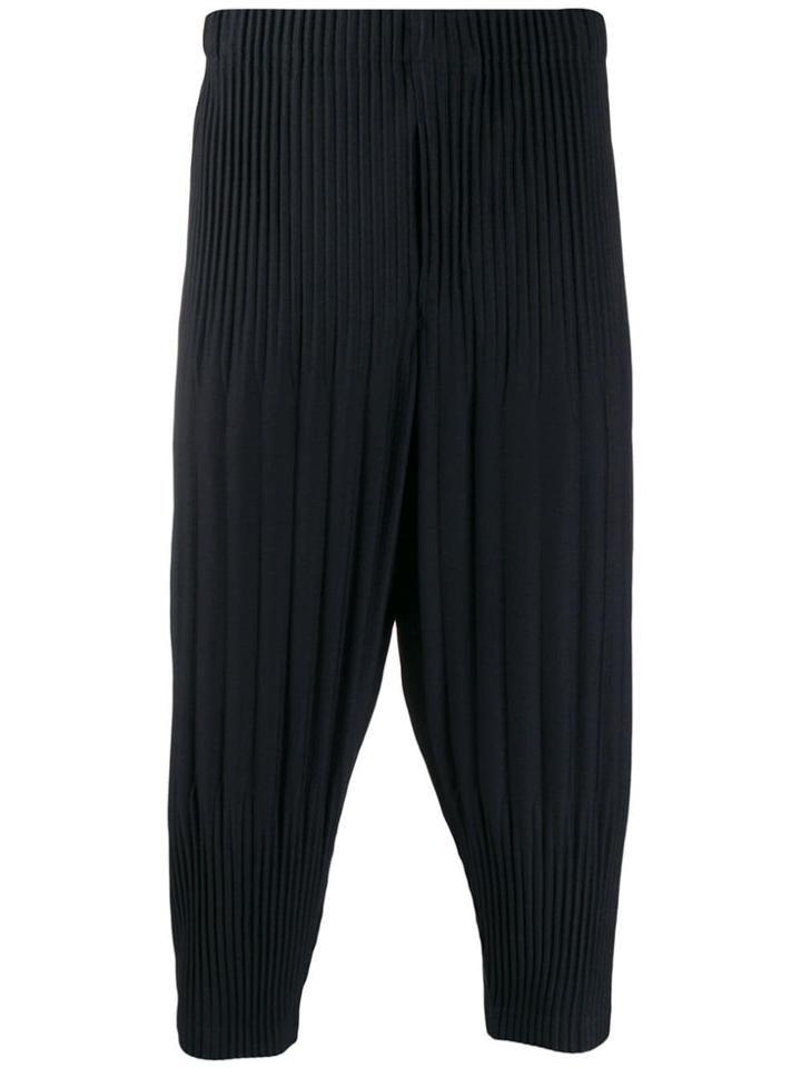 Homme Plissé Issey Miyake Tapered Plissé Trousers - Blue