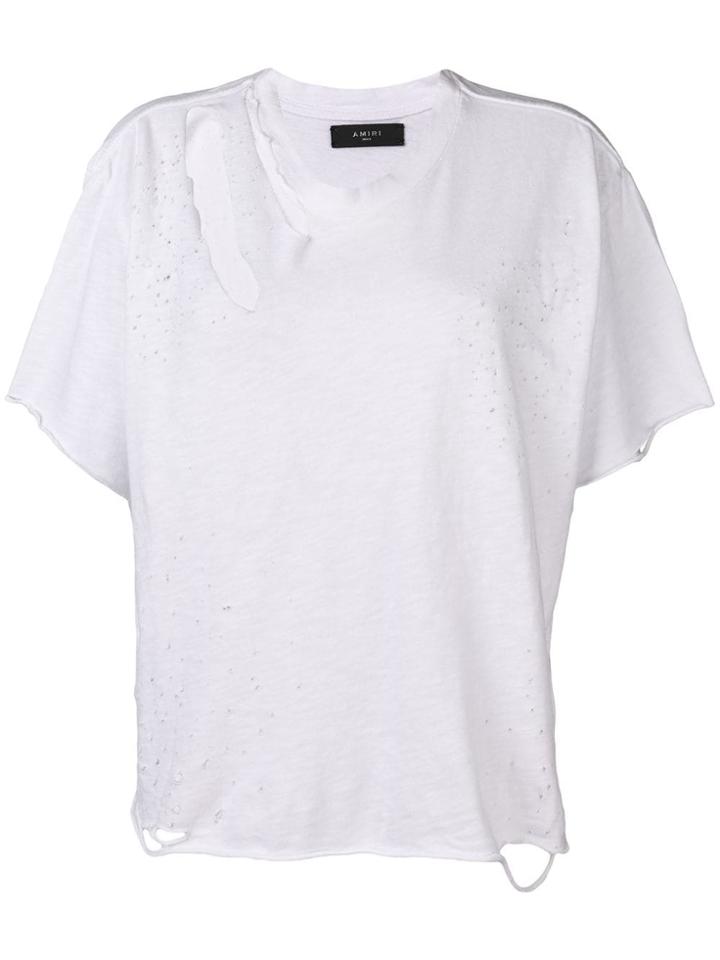 Amiri Ripped Details T-shirt - White