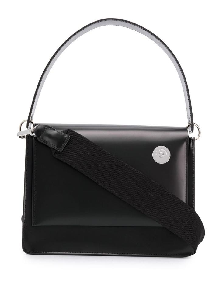 Kara Varnished Effect Tote - Black