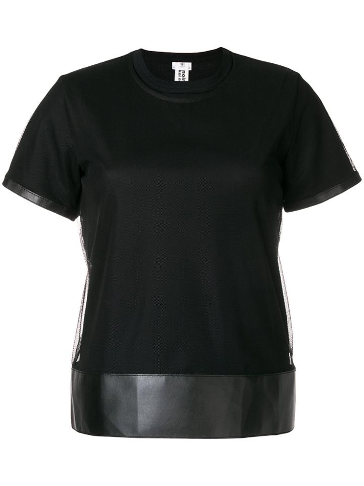 Comme Des Garçons Noir Kei Ninomiya Flared Short-sleeve Top - Black
