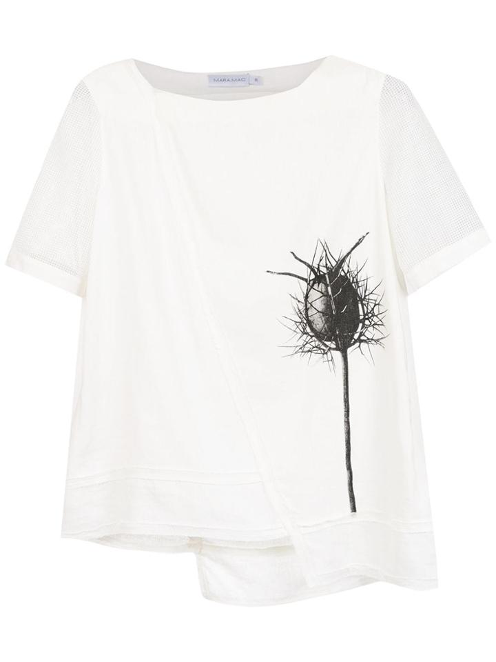 Mara Mac Printed Blouse - Neutrals