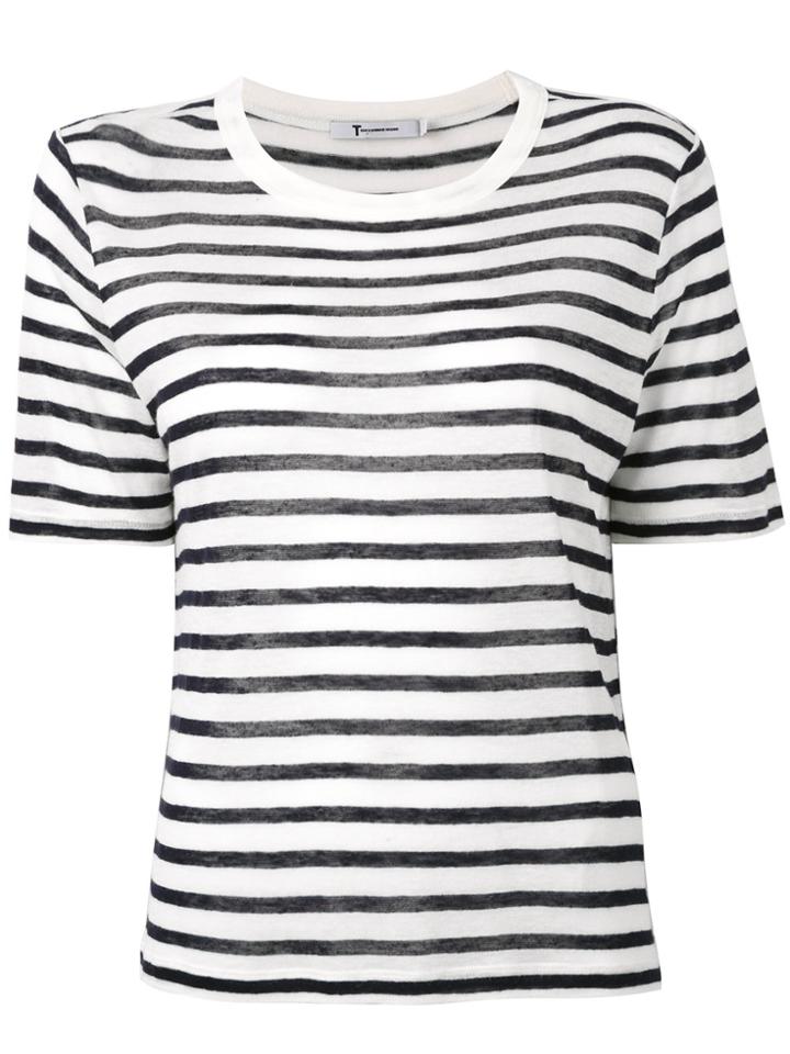 T By Alexander Wang Striped T-shirt - White