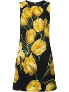 Dolce & Gabbana Tulip Print A-line Dress - Black