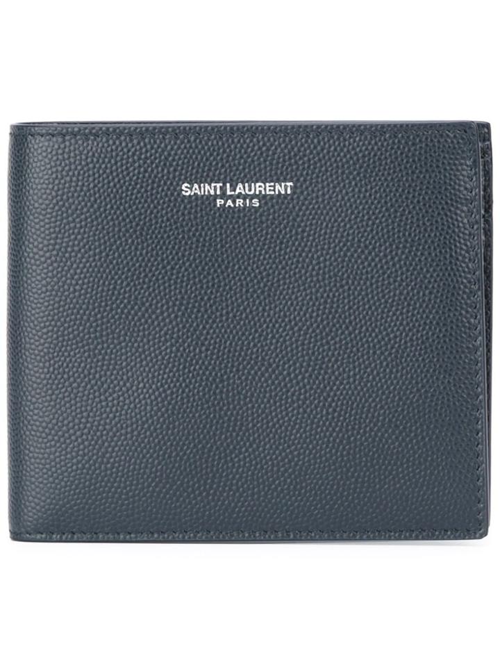 Saint Laurent 'paris East/west' Wallet - Blue