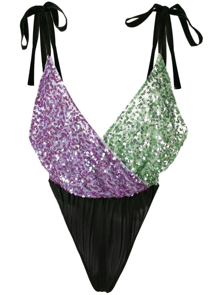 Attico Sequinned Vest Top - Purple