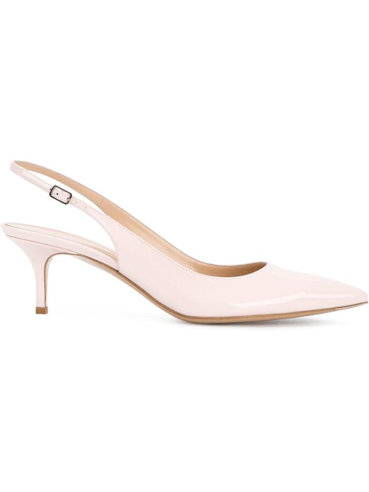 Gianvito Rossi Nude Patent 60 Slingbacks - Nude & Neutrals