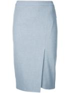 Estnation - Fitted Pencil Skirt - Women - Polyester - 36, Grey, Polyester