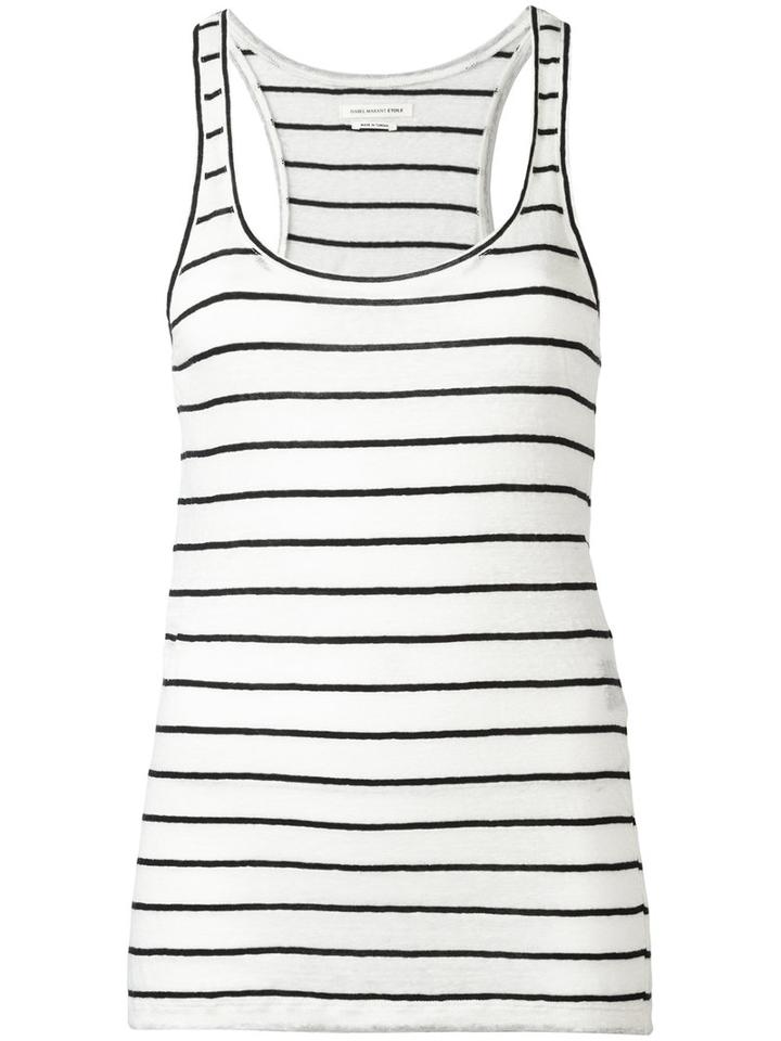Isabel Marant Étoile Avien Vest Top, Women's, Size: Xs, White, Cotton/linen/flax