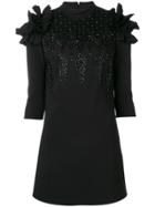 Elisabetta Franchi Embroidered Shift Dress - Black