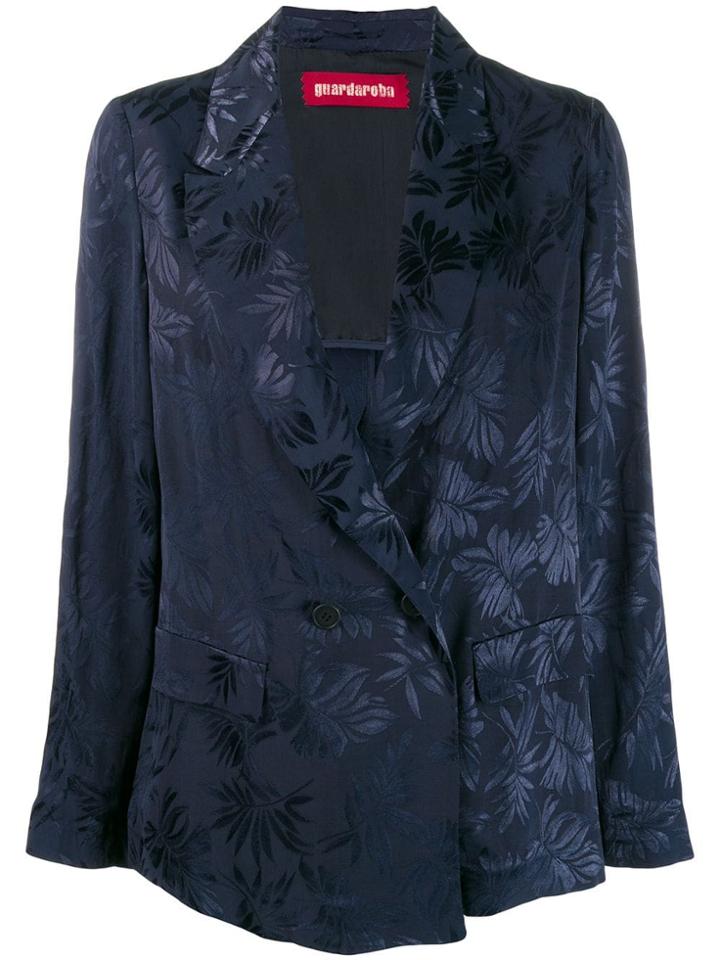 Guardaroba Floral Print Blazer - Blue