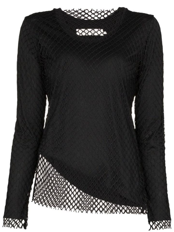 Marques'almeida Net Overlay Long-sleeve Top - Black
