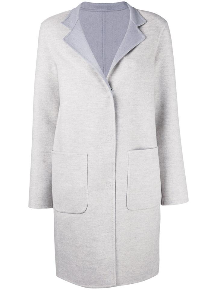 Manzoni 24 - Patch Pockets Midi Coat - Women - Cashmere/wool - 46, Grey, Cashmere/wool