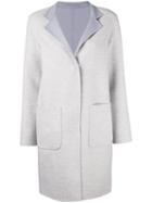 Manzoni 24 - Patch Pockets Midi Coat - Women - Cashmere/wool - 46, Grey, Cashmere/wool