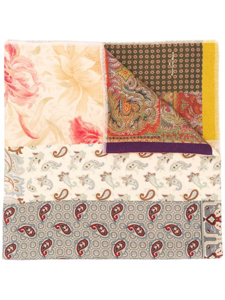 Pierre-louis Mascia Mixed Pattern Scarf - Neutrals